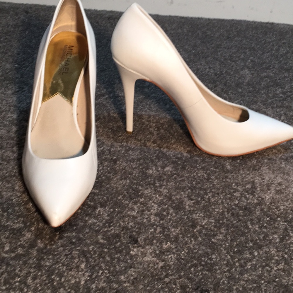 White Michael Kors heels